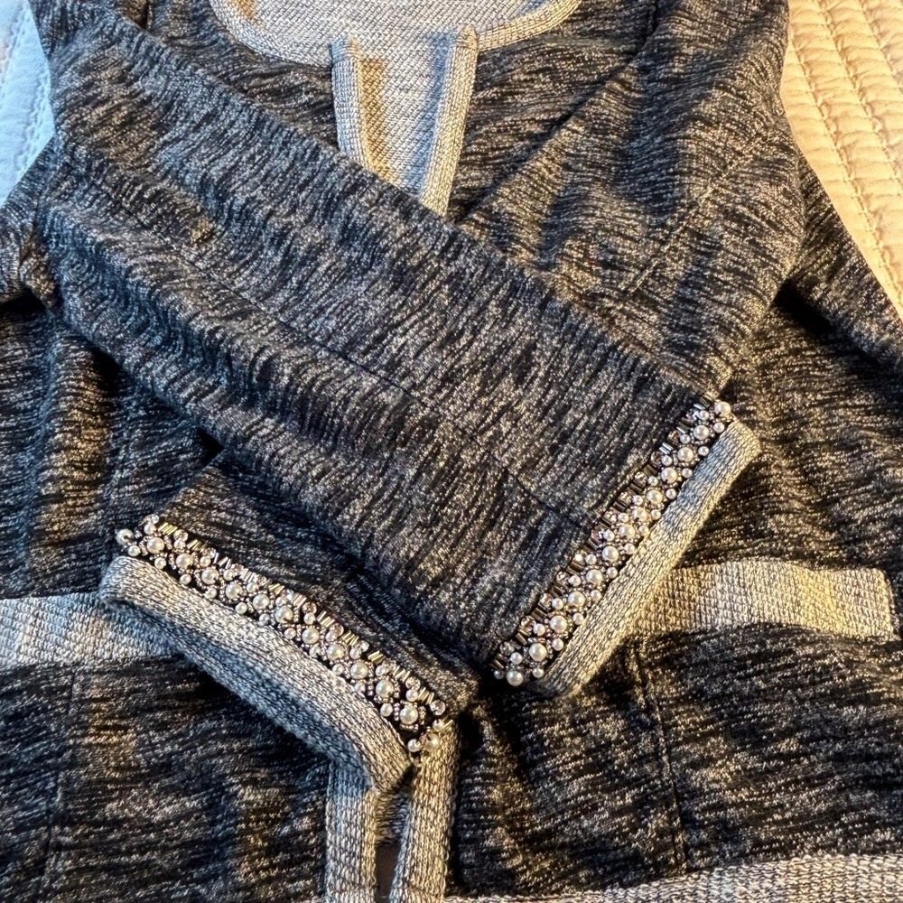 ✨ Express Embellished Knit Open-Front Cardigan | Size‎ L  Office Chic Minimalist - Picture 8 of 8
